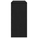 vidaXL Konzolasztal fiókkal Fekete tölgy 100 x 35 x 76,5 cm Faanyag
