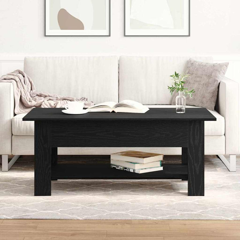 vidaXL Dohányzóasztal Musta tammi 102 x 55 x 42 cm Faanyag