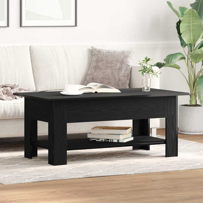 vidaXL Dohányzóasztal Musta tammi 102 x 55 x 42 cm Faanyag