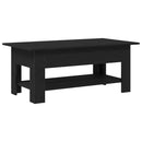 vidaXL Dohányzóasztal Fekete tölgy 102 x 55 x 42 cm Faanyag