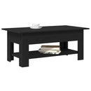 vidaXL Dohányzóasztal Fekete tölgy 102 x 55 x 42 cm Faanyag