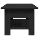 vidaXL Dohányzóasztal Fekete tölgy 102 x 55 x 42 cm Faanyag