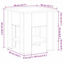 vidaXL Dohányzóasztal Fekete tölgy 40 x 40 x 42 cm Faanyag