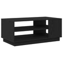 vidaXL Dohányzóasztal Fekete tölgy 102 x 55 x 43 cm Faanyag