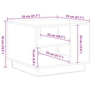 vidaXL Dohányzóasztal Fekete tölgy 55 x 55 x 42 cm Faanyag