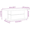 vidaXL Dohányzóasztal Fekete tölgy 102 x 55,5 x 40 cm Faanyag