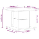 vidaXL Dohányzóasztal Fekete tölgy 55,5 x 55,5 x 40 cm Faanyag