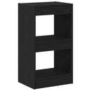 vidaXL Könyvespolc 2 szintes 40 x 30 x 71,5 cm Szerelt Fa Fekete tölgy