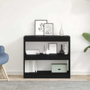 vidaXL Könyvespolc 2 pcs Fekete tölgy 80 x 30 x 72 cm Faanyag