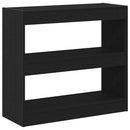 vidaXL Könyvespolc 2 pcs Fekete tölgy 80 x 30 x 72 cm Faanyag
