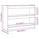 vidaXL Könyvszekrény kézműves tölgy 100 x 30 x 72 cm Faanyag