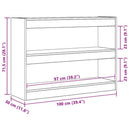 vidaXL Könyvszekrény 2 szintes 100 x 30 x 72 cm Szerelt Fa