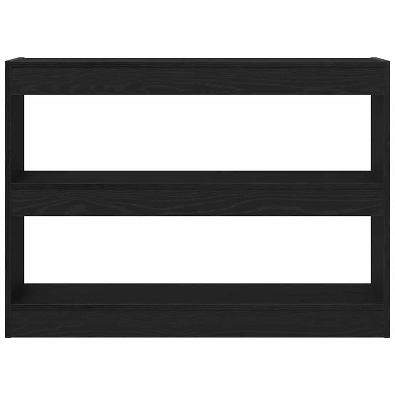 vidaXL Könyvszekrény Fekete tölgy 100 x 30 x 72 cm Faanyag