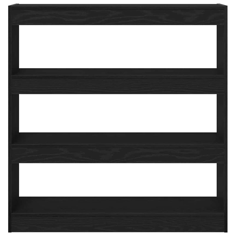 vidaXL Könyvespolc Fekete tölgy 100 x 30 x 103 cm Faanyag