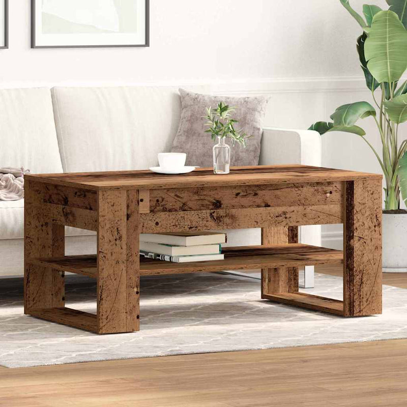 vidaXL Dohányzóasztal Régi fa 102 x 55 x 45 cm Faanyag