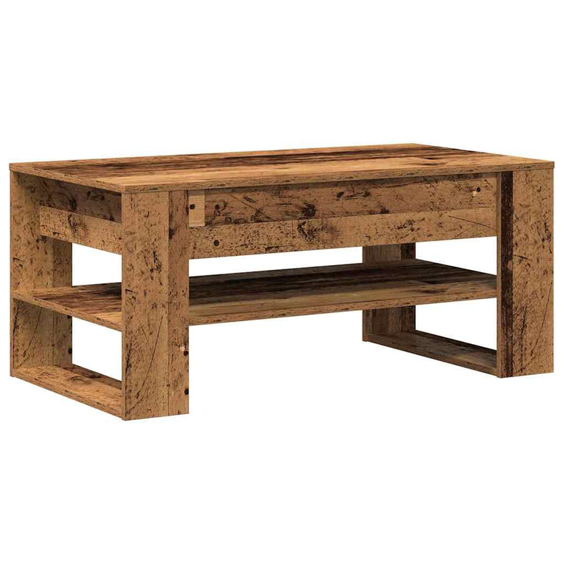 vidaXL Dohányzóasztal Régi fa 102 x 55 x 45 cm Faanyag