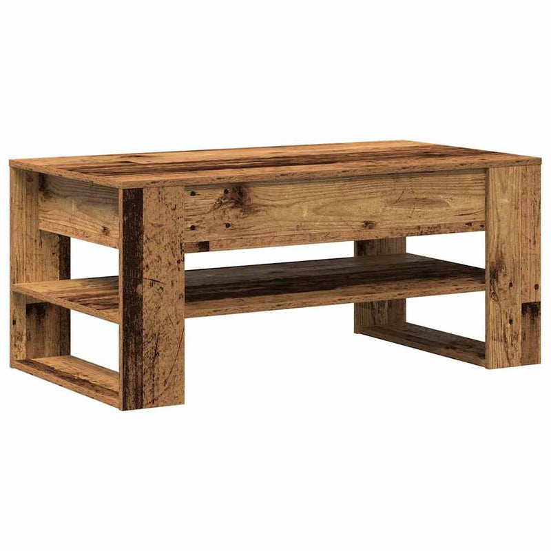 vidaXL Dohányzóasztal Régi fa 102 x 55 x 45 cm Faanyag