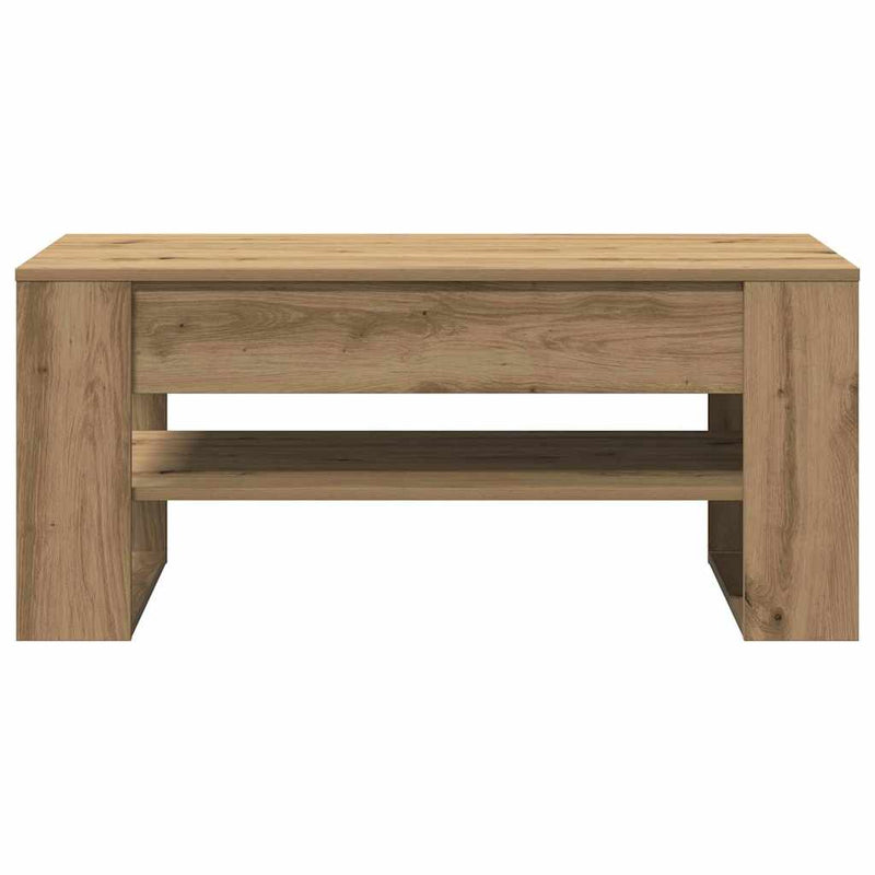 vidaXL Dohányzóasztal kézműves tölgy 102 x 55 x 45 cm Faanyag