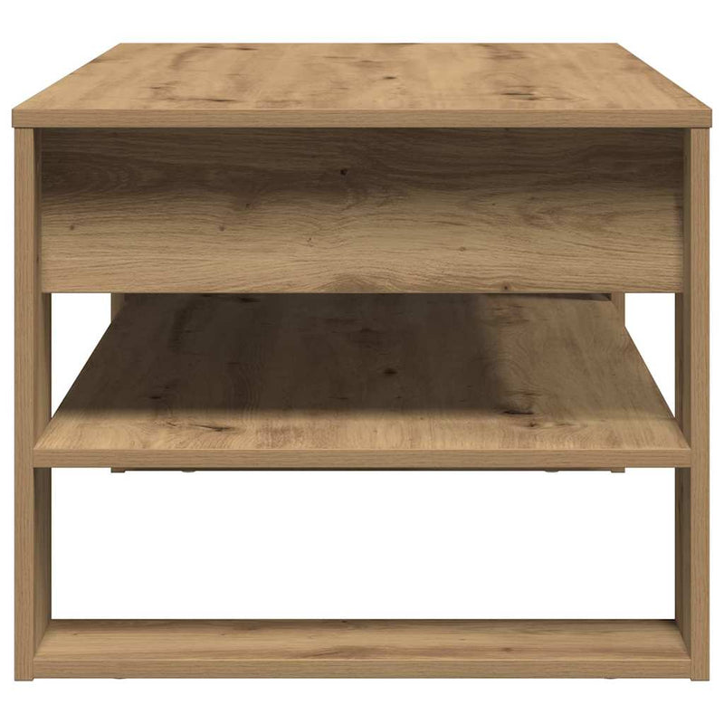 vidaXL Dohányzóasztal kézműves tölgy 102 x 55 x 45 cm Faanyag