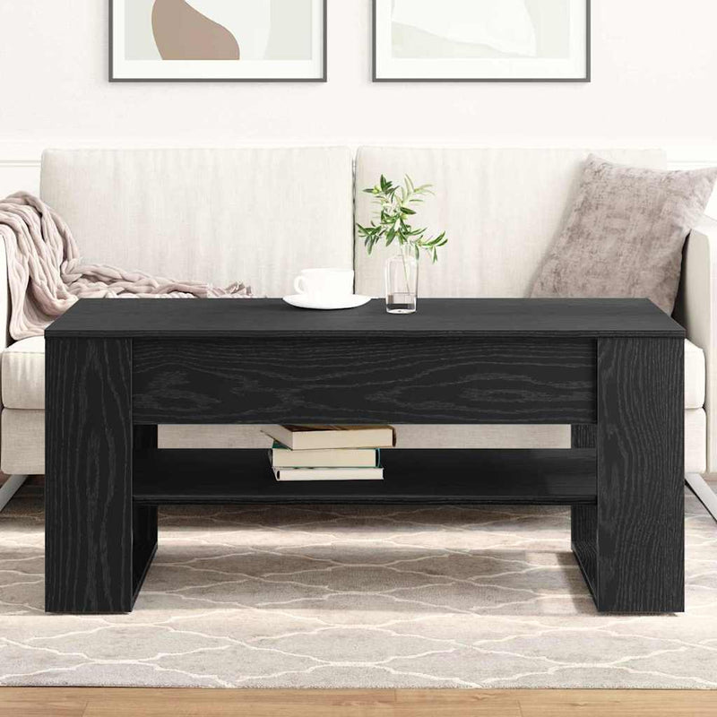 vidaXL Dohányzóasztal Musta tammi 102 x 55 x 45 cm Faanyag