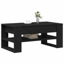 vidaXL Dohányzóasztal Fekete tölgy 102 x 55 x 45 cm Faanyag