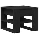 vidaXL Dohányzóasztal Fekete tölgy 55,5 x 55 x 45 cm Faanyag
