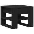 vidaXL Dohányzóasztal Fekete tölgy 55,5 x 55 x 45 cm Faanyag