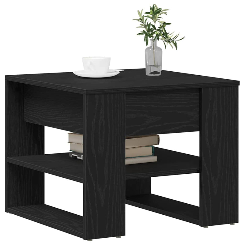 vidaXL Dohányzóasztal Musta tammi 55.5 x 55 x 45 cm Faanyag