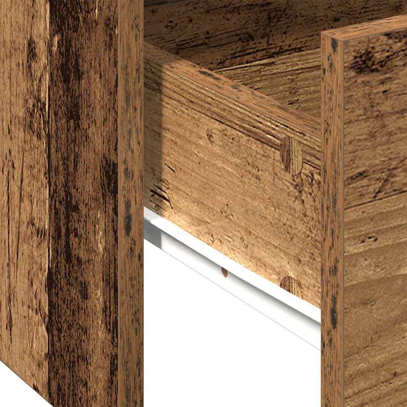 vidaXL Dohányzóasztal with Drawer Régi fa 102 x 55 x 43.5 cm Faanyag