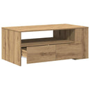 vidaXL Dohányzóasztal fiókkal Artisan tölgy 102 x 55 x 43,5 cm Faanyag