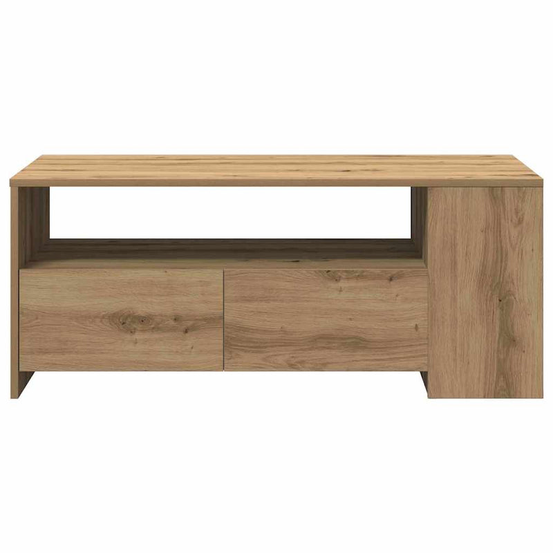 vidaXL Dohányzóasztal kézműves tölgy 102 x 55 x 43.5 cm Faanyag