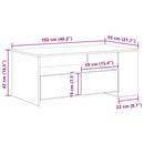 vidaXL Dohányzóasztal fiókkal Artisan tölgy 102 x 55 x 43,5 cm Faanyag