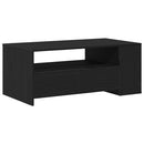 vidaXL Dohányzóasztal Fekete tölgy 102 x 55 x 43,5 cm Szerelt Fa