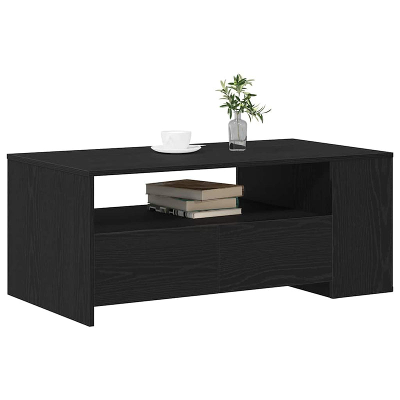 vidaXL Dohányzóasztal Musta tammi 102 x 55 x 43.5 cm Faanyag