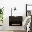 vidaXL Éjjeliszekrény fiókkal Musta tammi 46 x 29,5 x 30 cm Faanyag