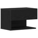 vidaXL Éjjeliszekrény fiókkal Fekete tölgy 46 x 30 x 30 cm Faanyag