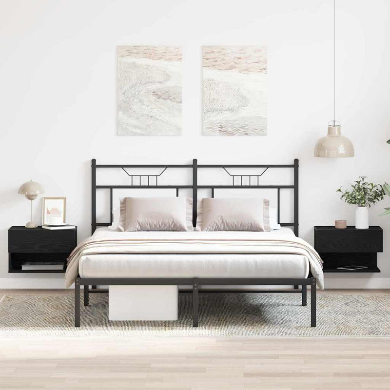 vidaXL Éjjeliszekrény 2 pcs Musta tammi 46 x 29,5 x 30 cm Faanyag