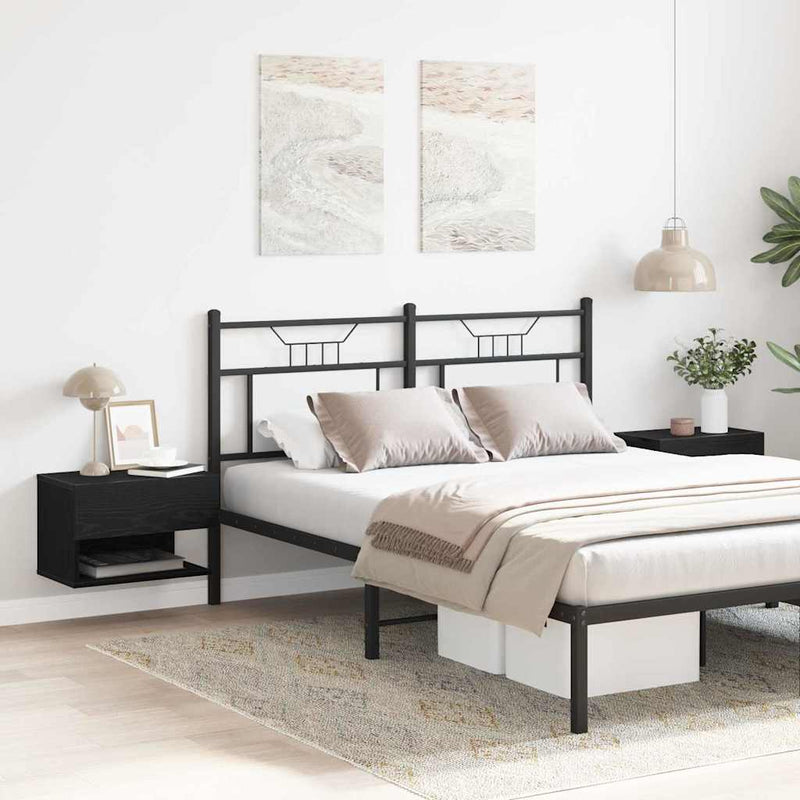 vidaXL Éjjeliszekrény 2 pcs Musta tammi 46 x 29,5 x 30 cm Faanyag