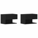vidaXL Éjjeliszekrény 2 pcs Fekete tölgy 46 x 30 x 30 cm Faanyag