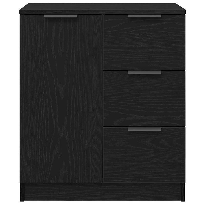 vidaXL Széf fiókkal Fekete 60 x 30 x 70 cm Faanyag