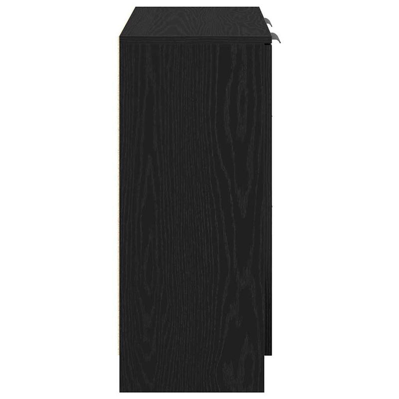 vidaXL Széf fiókkal Fekete 60 x 30 x 70 cm Faanyag
