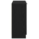 vidaXL Széf fiókkal Fekete tölgy 60 x 30 x 70 cm Faanyag