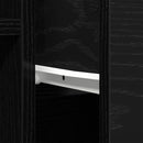 vidaXL Széf fiókkal Fekete tölgy 60 x 30 x 70 cm Faanyag