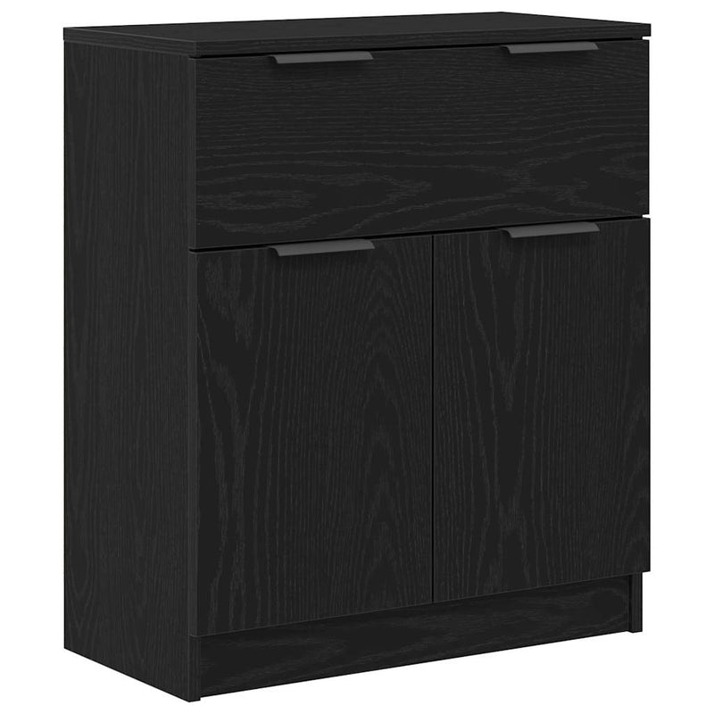 vidaXL Széf fiókkal Fekete 60 x 30 x 70 cm Faanyag