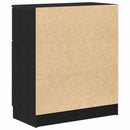 vidaXL Széf fiókkal Fekete tölgy 60 x 30 x 70 cm Faanyag