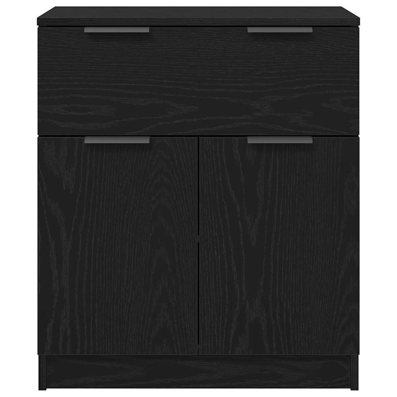 vidaXL Széf fiókkal Fekete 60 x 30 x 70 cm Faanyag