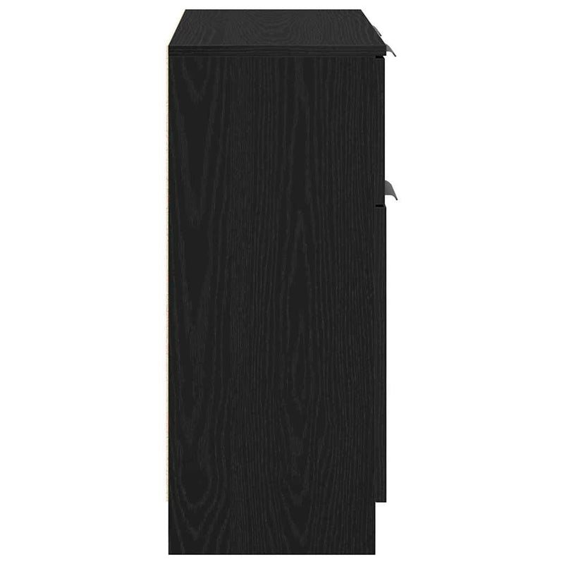 vidaXL Széf fiókkal Fekete 60 x 30 x 70 cm Faanyag