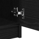 vidaXL Széf Fekete tölgy 90,5 x 30 x 70 cm Faanyag