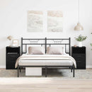 vidaXL Éjjeliszekrény 2 pcs Fekete tölgy 40 x 35 x 65 cm Faanyag