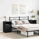 vidaXL Éjjeliszekrény 2 pcs Musta tammi 40 x 35 x 65 cm Faanyag